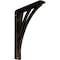 Ekena Millwork Nevio Wrought Iron Bracket, (Single center brace), Antiqued Brass 1 1/2"W x 7 1/2"D x 10"H BKTM01X07X10SNEABS - alternate 1